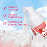 Jaysuing Kids Strawberry Foam Toothpaste 60ml benefits — gum protection, whitening, and decay prevention.