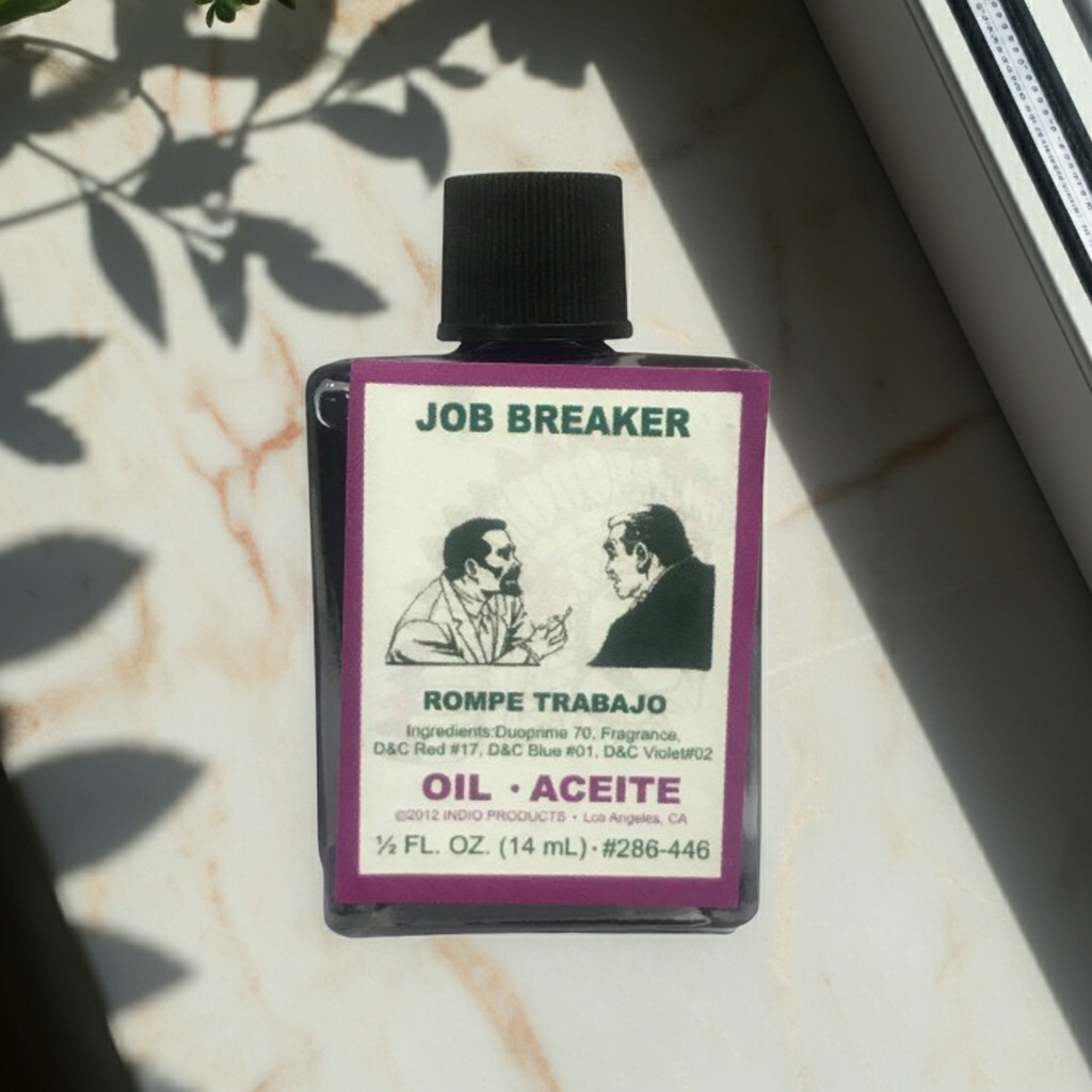 Job Breaker Wish Oil bottle for manifestation work, spiritual focus, and personal intention rituals.