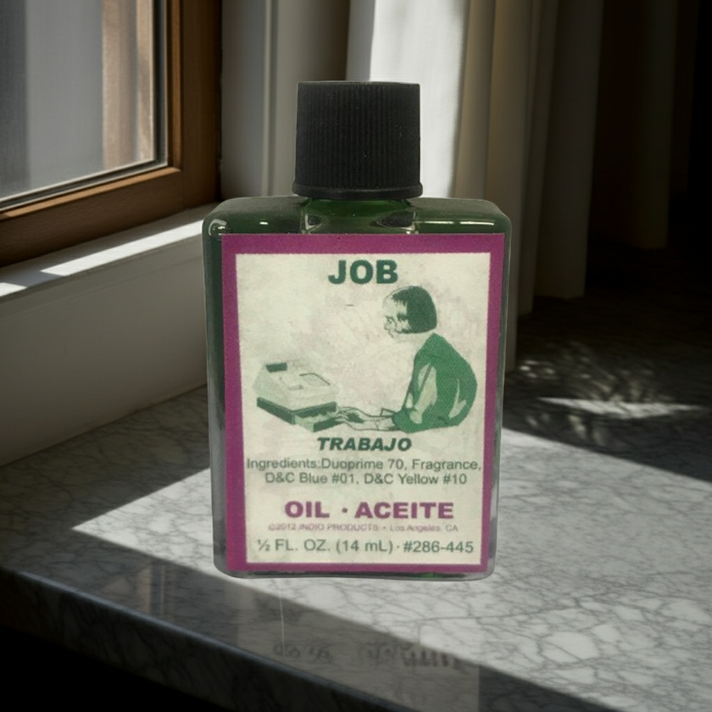 Job Wish Oil bottle for attracting work opportunities, petition rituals, and employment-focused spiritual use.