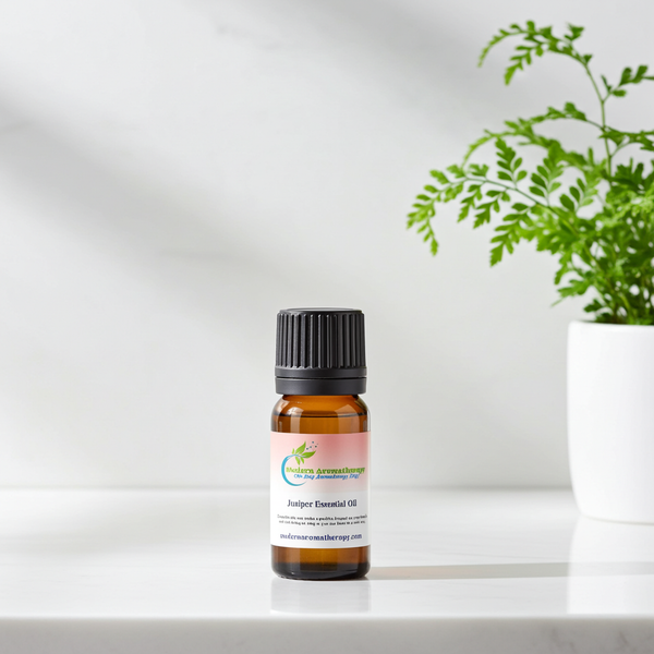 Juniper Berry Essential Oil bottle for aromatherapy, forest-fresh diffusion, and daily refresh wellness use.