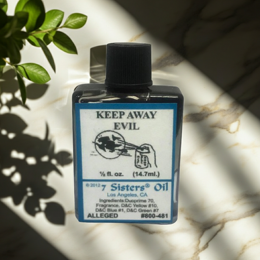 Keep Away Evil Wish Oil spiritual oil bottle for protection work, cleansing, and negative energy defense.