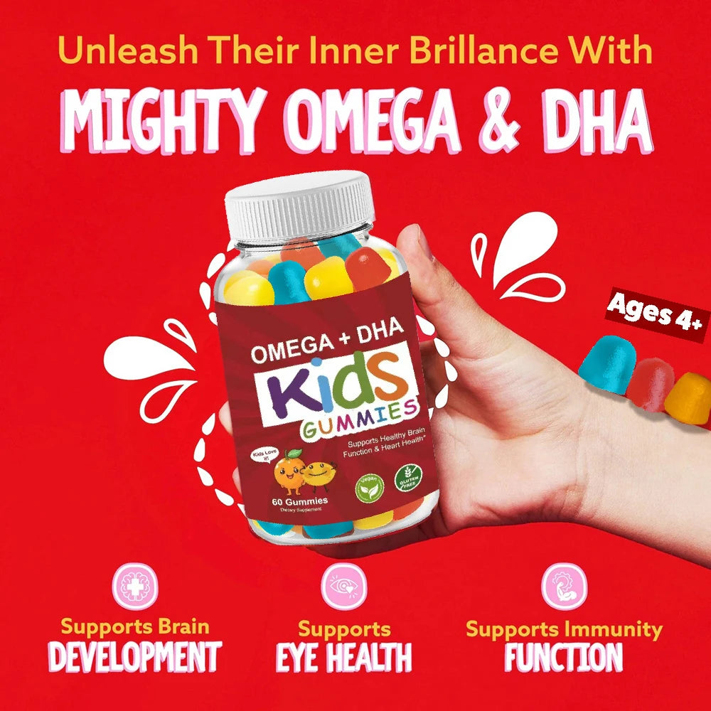 LISM Kids Omega DHA Multivitamin Gummies soft gummy vitamins for children’s nutritional support, DHA intake, and everyday wellness.