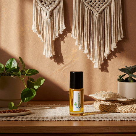 Kim Kardashian body oil bottle for moisturizing skin, adding softness, and daily body care.