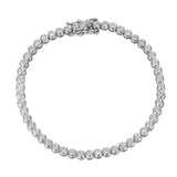 KNOBSPIN bridal moissanite tennis bracelet for wedding accessories, bridesmaid styling, and ceremony wear.