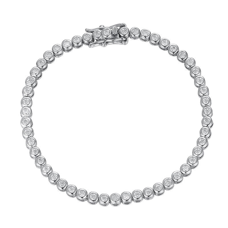 KNOBSPIN bridal moissanite tennis bracelet for wedding accessories, bridesmaid styling, and ceremony wear.
