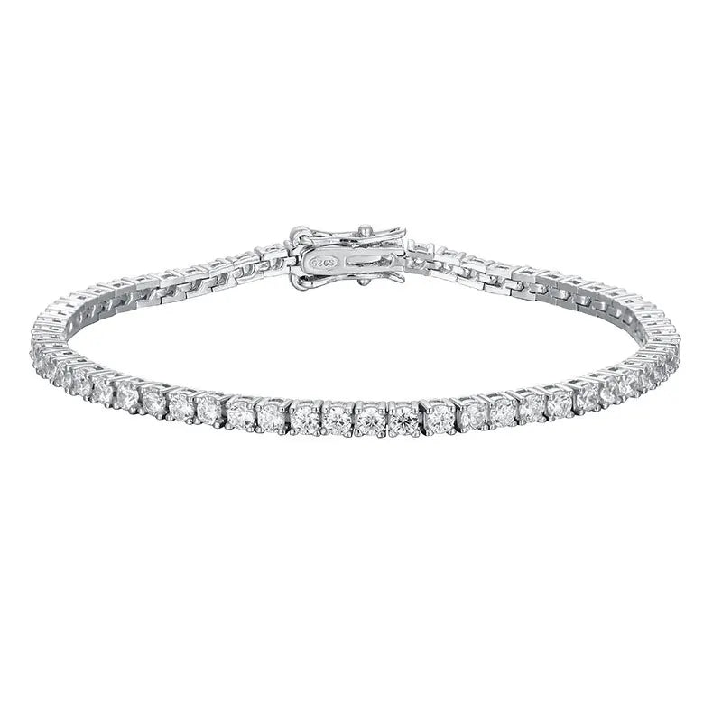 KNOBSPIN classic moissanite bracelet for timeless fashion wear, jewelry layering, and elegant presentation.