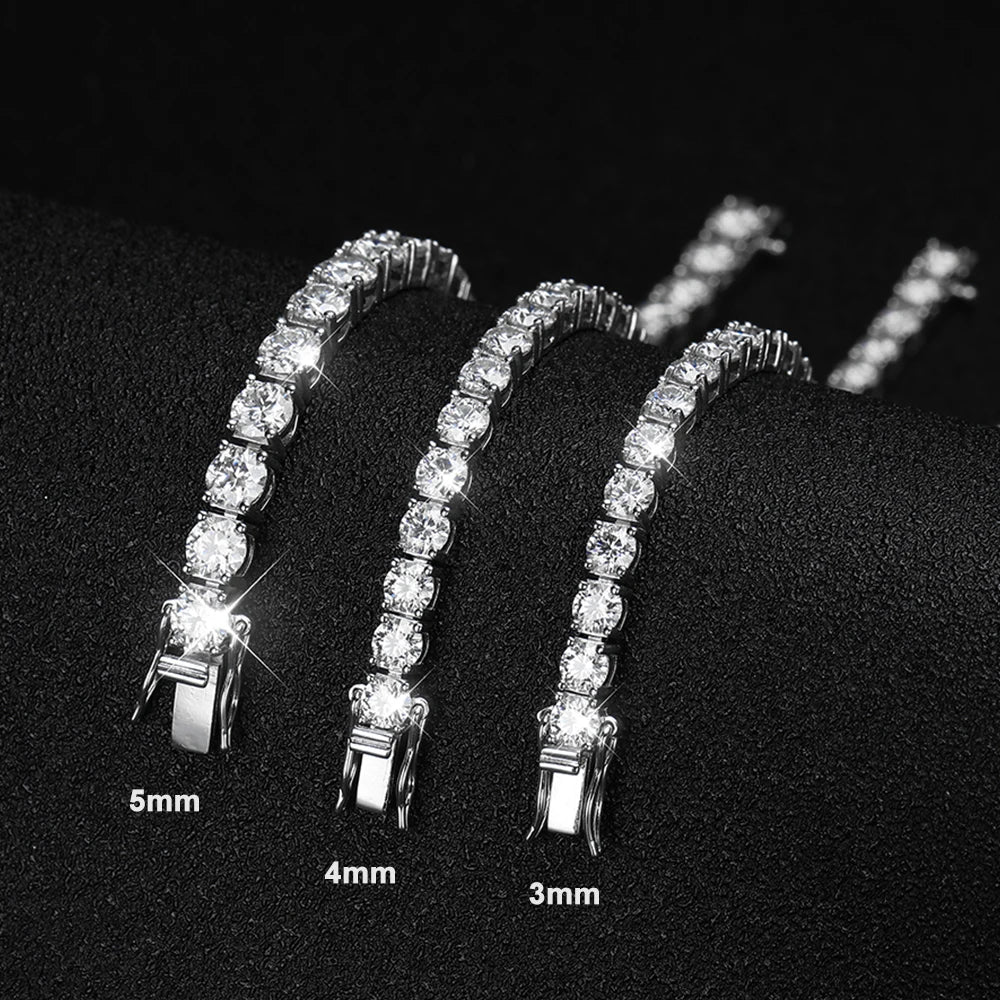 KNOBSPIN diamond look moissanite tennis bracelet for dressy occasions, bridal styling, and statement wrist wear.