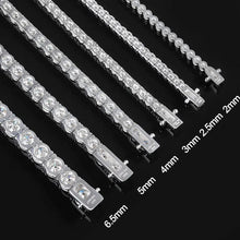 KNOBSPIN silver moissanite tennis bracelet for stacking, dressy outfits, and everyday sparkle.