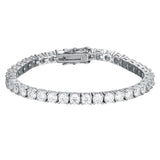 KNOBSPIN sparkling moissanite tennis bracelet for party wear, evening outfits, and statement jewelry styling.