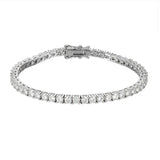 KNOBSPIN sterling silver tennis bracelet with moissanite stones for daily elegance, occasion wear, and gifting.