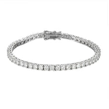 KNOBSPIN sterling silver tennis bracelet with moissanite stones for daily elegance, occasion wear, and gifting.