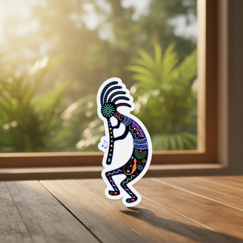Kokopelli Sticker 4.3" x 2 for altar and ritual use