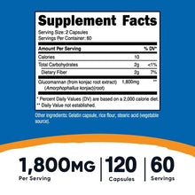 Konjac Glucomannan Fiber Capsules supplement for promoting fullness and digestive health.