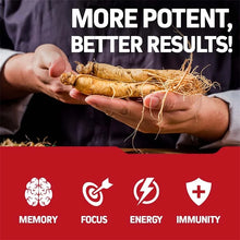 Korean Red Panax Ginseng capsules wellness formula bottle for wellness support, daily health routines, and herbal supplementation.