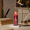 LA SANTISIMA MUERTE-HOLY DEATH red 7 day candle for prayer, devotional altar use, and spiritual offerings.
