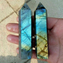 Natural Labradorite Crystal Healing Wand iridescent labradorite wand for spiritual healing and transformation work.