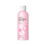 LAIKOU Sakura Shower Gel 200ml pink bottle on white background for niacinamide brightening body care.