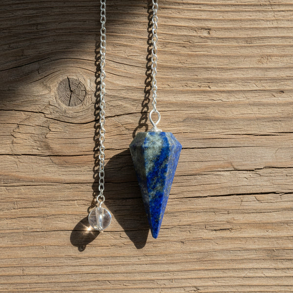 Lapis Lazuli Pendulum on silver chain