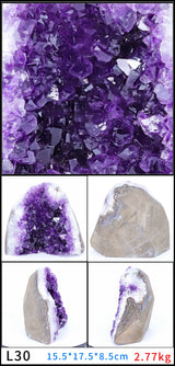 Large Amethyst Geode Crystal Cluster for meditation, home décor, and crystal collecting.