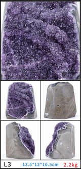 Large Amethyst Geode Crystal Cluster for meditation, home décor, and crystal collecting.
