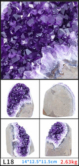 Large Amethyst Geode Crystal Cluster for meditation, home décor, and crystal collecting.