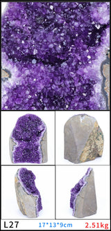 Large Amethyst Geode Crystal Cluster for meditation, home décor, and crystal collecting.