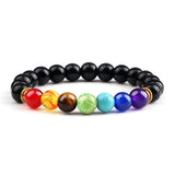 Lava stone Chakra yoga bracelet for yoga sessions, energy alignment, and calming spiritual practice.