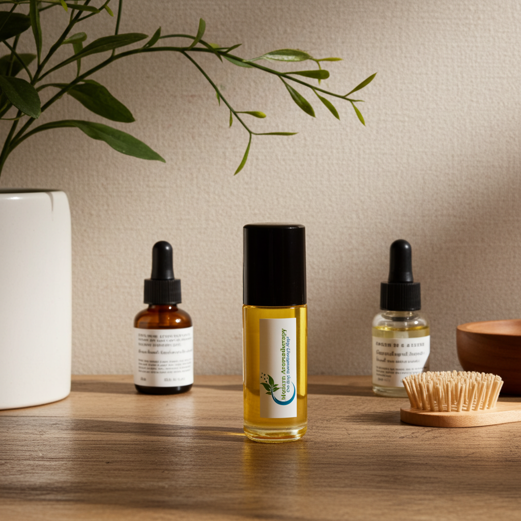Lavender body oil in a purple bottle for softening dry skin, body massage, and everyday skincare.