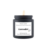 Lavender home fragrance candle jar for creating a soothing atmosphere, relaxation, and decorative use.