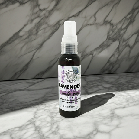 Lavender smudging spray for calming energy and cleansing spaces