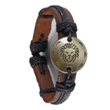 Leather zodiac bracelet - Leo