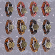 Leather zodiac bracelets display