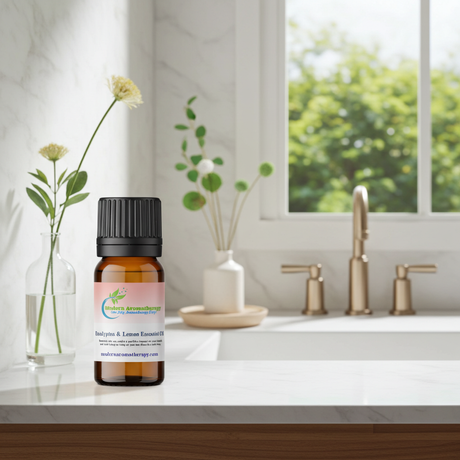Lemon Eucalyptus Essential Oil bottle for aromatherapy, diffuser blends, and home fragrance use.