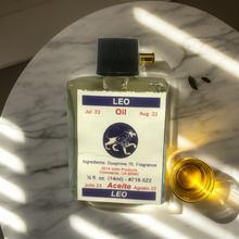 Leo Wish Oil bottle for manifestation, focused intention, and spiritual rituals.