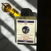 Leo Wish Oil ritual oil bottle for wish work, prayer, and ceremonial use.