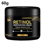 LGRAMER Men's Retinol Anti-Aging Cream black jar with gold text for daily men's facial moisturizing and skin care.