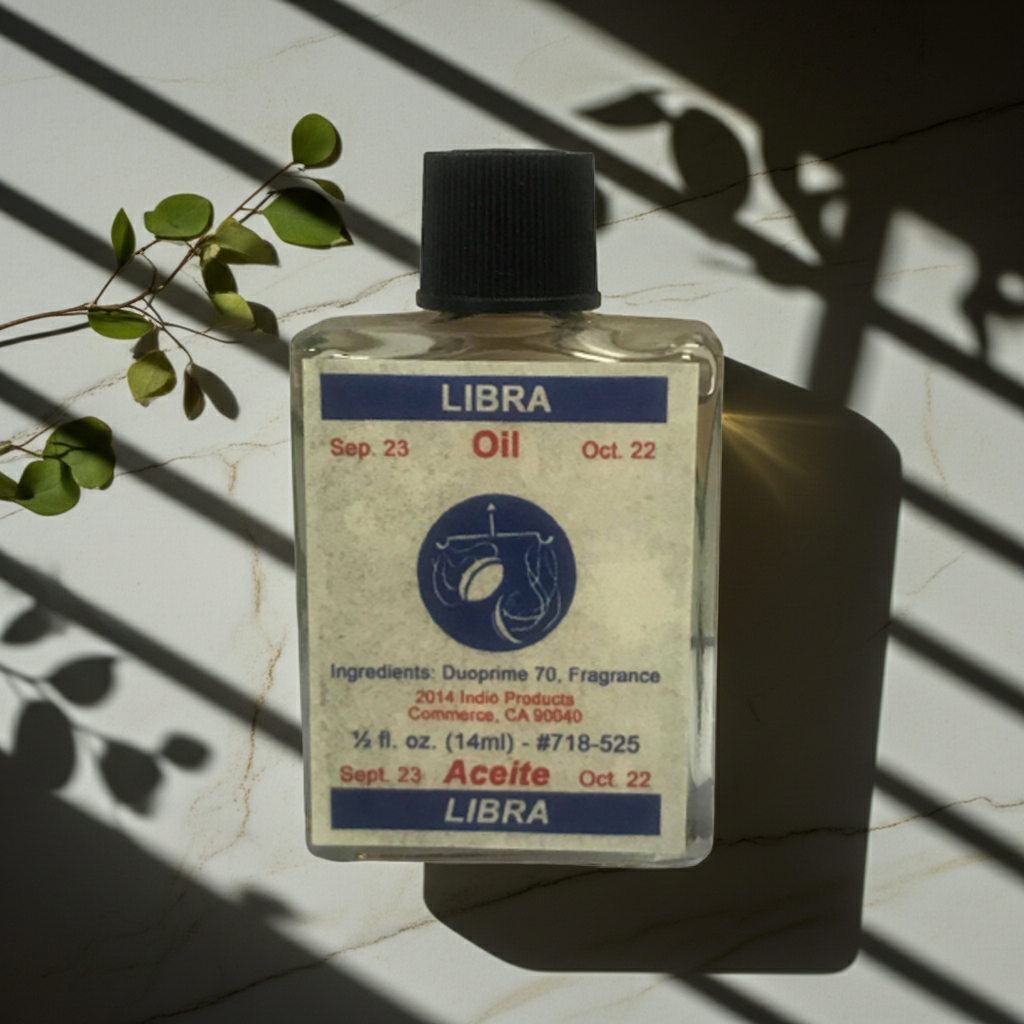 Libra Wish Oil bottle zodiac manifestation oil for Libra energy work, harmony rituals, and spiritual focus.