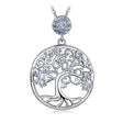Life Tree Blue Spinel silver pendant necklace for everyday jewelry wear, gifting, and spiritual style.