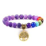Life Tree energy healing stone bracelet for chakra balancing, meditation, and mindful daily use.