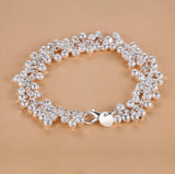 Lightweight 925 Sterling Silver Heart Chain Bracelet jewelry bracelet for comfortable daily wear, travel styling, and gift giving.