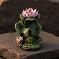 Lilies and Frog Backflow Burner with smoke