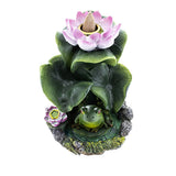 Lilies and Frog Backflow Burner with smoke