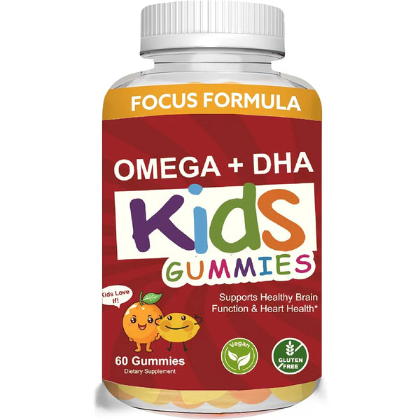 LISM Kids Omega DHA Multivitamin Gummies chewable gummy supplement for children’s daily nutrition, brain support, and wellness use.