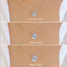 Lnngy classic moissanite solitaire necklace pendant for minimalist styling, date nights, and elegant daily use.