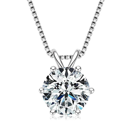 Lnngy fine moissanite solitaire pendant necklace for special occasions, layering with jewelry, and sophisticated wear.