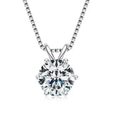Lnngy minimalist moissanite pendant necklace for casual outfits, workwear, and modern jewelry styling.