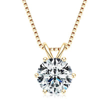 Lnngy moissanite diamond-look solitaire pendant necklace for wedding guest outfits, gifting, and polished everyday style.