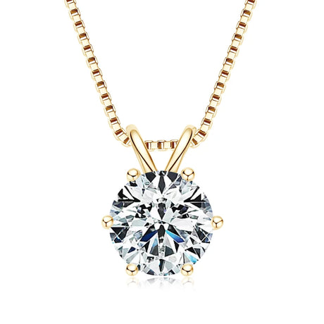 Lnngy moissanite diamond-look solitaire pendant necklace for wedding guest outfits, gifting, and polished everyday style.