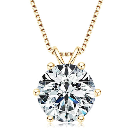 Lnngy moissanite solitaire necklace pendant for daily wear, elegant styling, and gift giving.