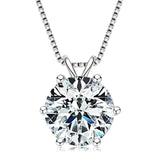 Lnngy timeless moissanite solitaire pendant necklace for anniversary presents, formal dressing, and everyday elegance.
